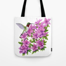 Hummingbird and Flowers Tote Bag