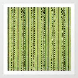 Vintage Japanese Woodblock Textile Pattern Art Print