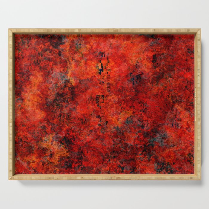 Warm dark and red wall Serving Tray