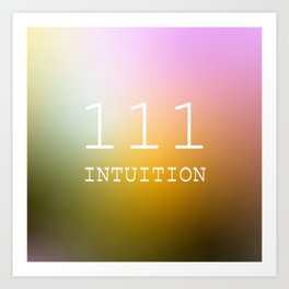  1 | 111 Intuition Angel number aura Gradient 230130 Valourine design Art Print