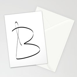 " Singles Collection " - One Line Minimal Letter B Print Stationery Card