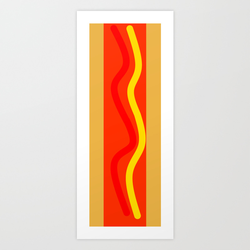 Abstract Hot Dog Art Print By Bee Society6