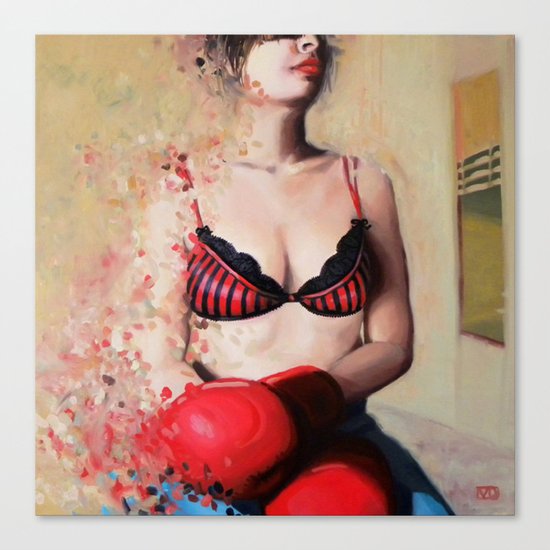 Red gloves Canvas Print