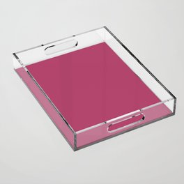 Raspberry Rose Solid Color Acrylic Tray