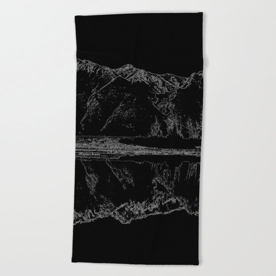 Knik River Mts. Pop Art - 4 Beach Towel