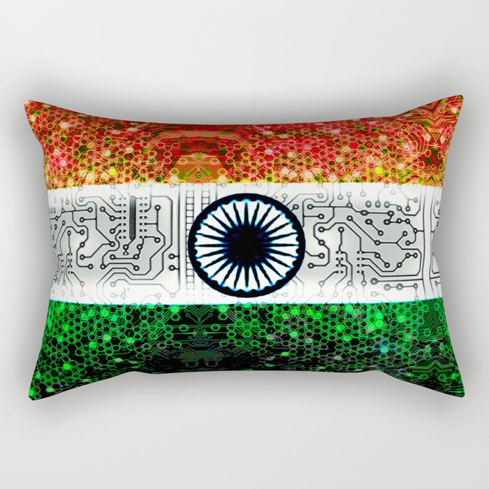 circuit board india (flag) Rectangular Pillow