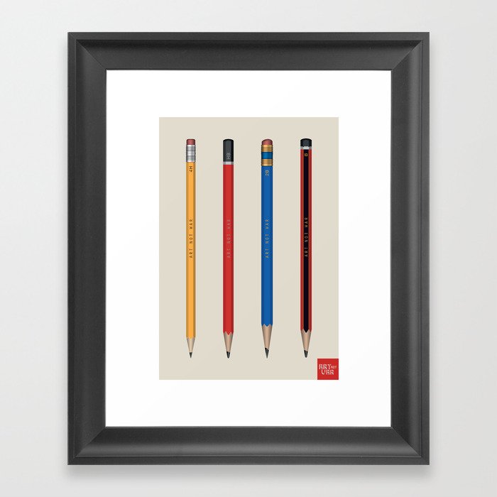 Art not War - Pencils Framed Art Print