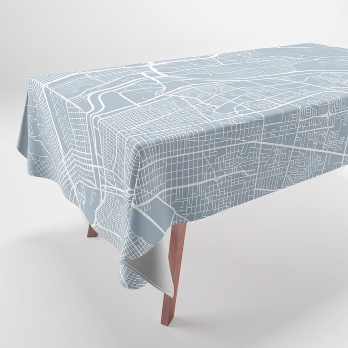 El Paso Map, USA Slate Tablecloth by Main Street Maps Color Society6