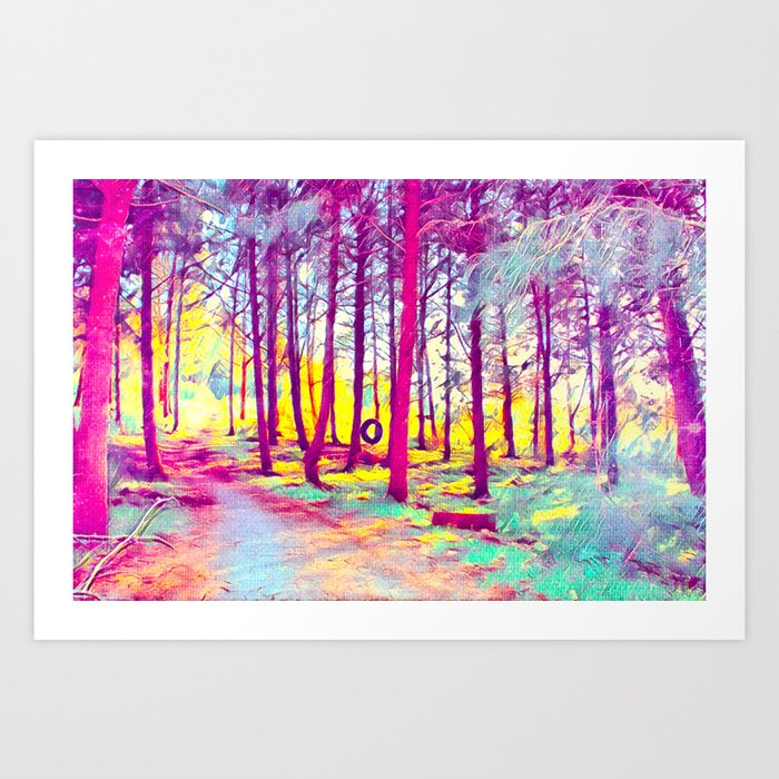 Magic in the woods PRINTS pink
