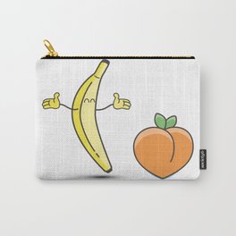 Happy banana with wet peach Carry-All Pouch