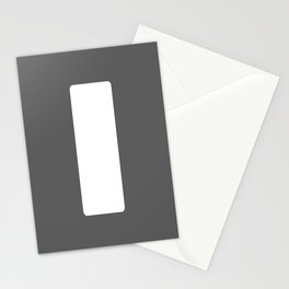 l (White & Grey Letter) Stationery Card