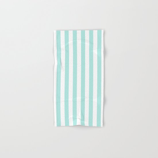 Aqua Stripes vertical- Beautiful maritime pattern Hand & Bath Towel