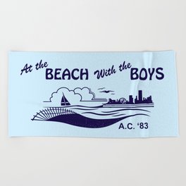 At the Beach with the Boys Beach Towel
