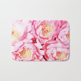 Flowers of pink lilac peonies close-up Bath Mat | Fresh, Flowers, Love, Buds, Photo, Fragrant, Bouquet, Holiday, Pink, Beautiful 