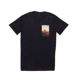 Sunset in Rome, Italy T Shirt | Trees, Cityscape, Tourism, Italy, Capital, Europe, Clouds, Bridge, Cathedral, Architecture 