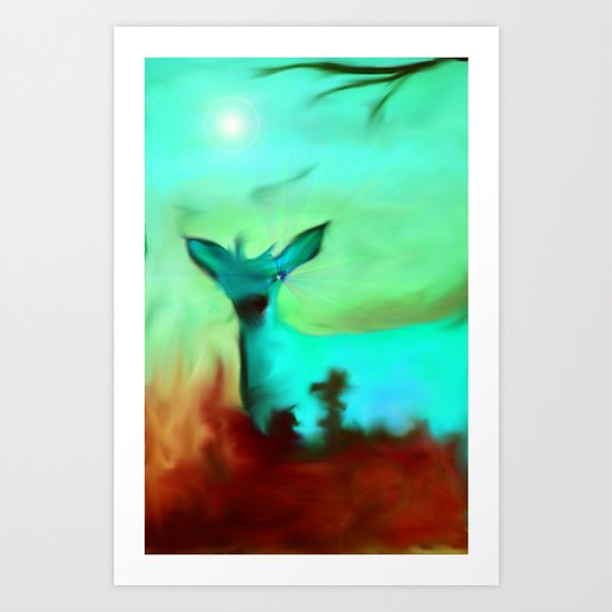 THE DEER Art Print