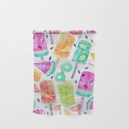 Watercolor Fruitsicles - Pattern - Cool Tones Wall Hanging