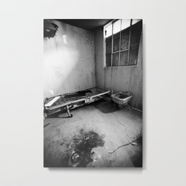 Hospital Bed Metal Print | Black and White, Architecture, Photo 