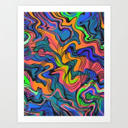 Streams of Rainbow Art Print