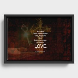 1 Corinthians 13:13 Bible Verses Quote About LOVE Framed Canvas