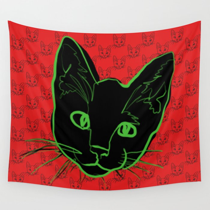 Chat de Chaos Wall Tapestry