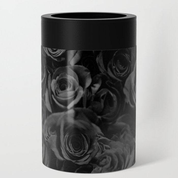 Gothic Rose - Black and White Can Cooler