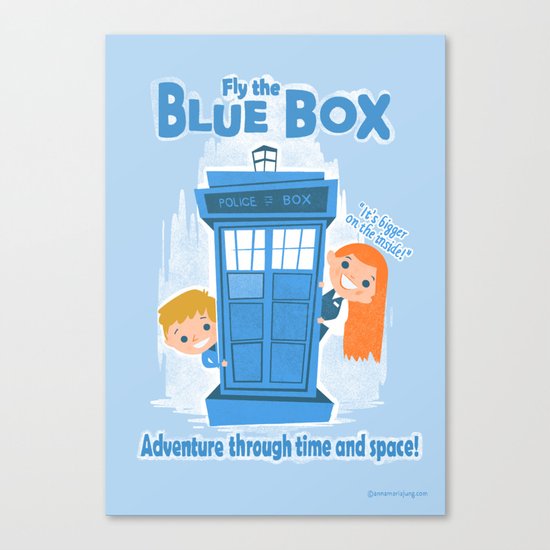 Fly the Blue Box! Canvas Print