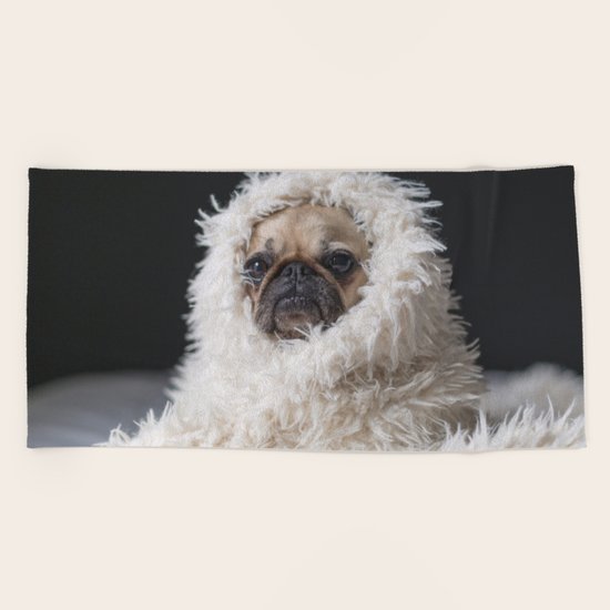 PUG VIBES Beach Towel