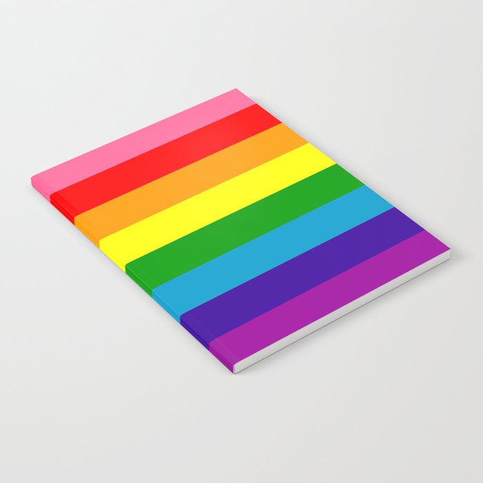 Rainbow Flag Original Gay Pride Flag Colors Notebook By