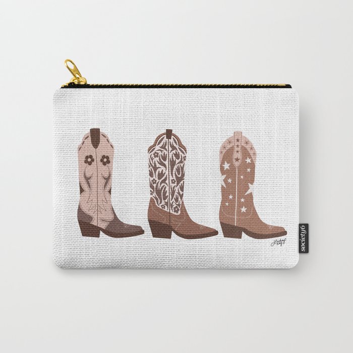 Cowboy Boots {Brown Palette) Carry-All Pouch