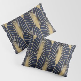 Arches in Navy and Gold Pillow Sham