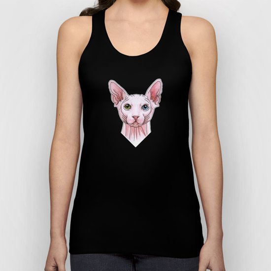 Sphynx cat portrait Unisex Tank Top