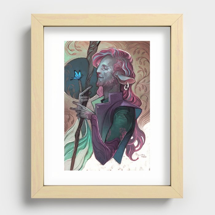 Grave cleric Recessed Framed Print