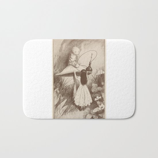 Alice in Wonderland With the Caterpillar Bath Mat