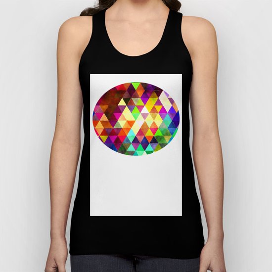 Vibrant Triangles Pattern 02 Unisex Tank Top