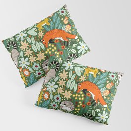 Textured Woodland Pattern - Forest Green Pillow Sham