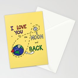 I love you to the moon and back Stationery Card