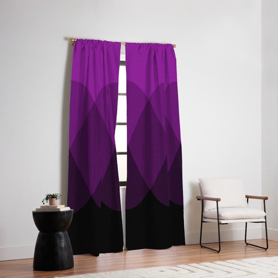 Purple To Black Ombre Signals 2 Blackout Curtain By Anjchang