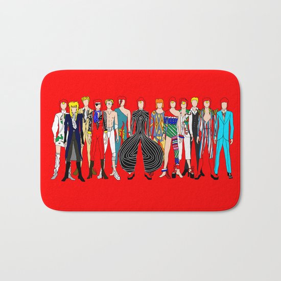 Red Bowie Group Fashion Outfits Bath Mat