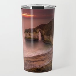 Great Britain Photography - Beautiful Sunset Over The Cliffs In The East Travel Mug