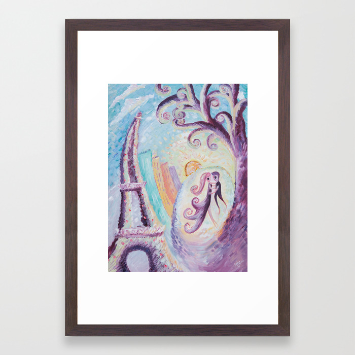 Permanence In Paris Abstract Painting Framed Art Print By