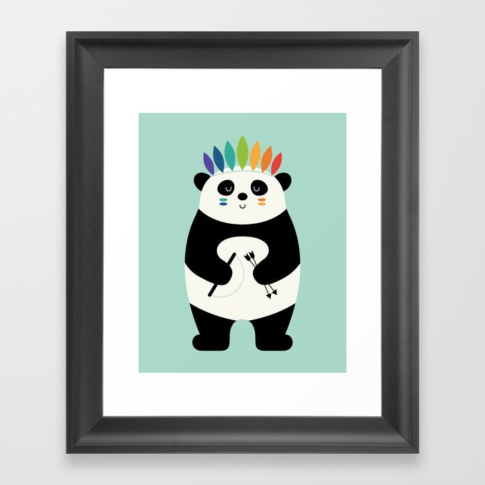 Be Brave Panda Framed Art Print
