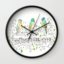 Three Little Birds Wall Clock