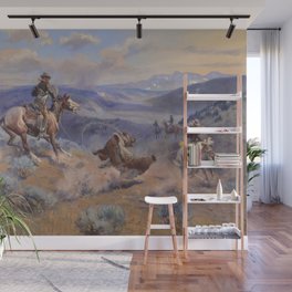 Charles Marion Russell - Loops And Swift Horses Wall Mural