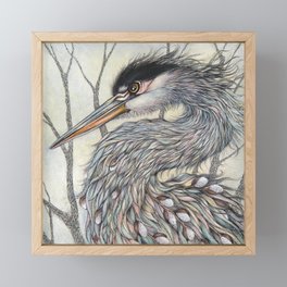 Great Blue Heron by Amy B Chen Framed Mini Art Print