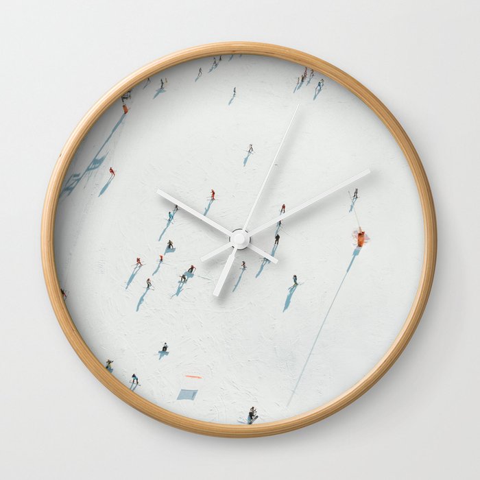 Aerial shot of Ski Resort Wall Clock