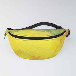 yellow abstract texture aol paind. hand drawn testure Fanny Pack