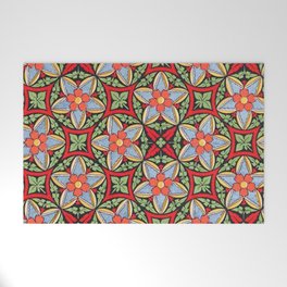 Pattern with Passionflowers Welcome Mat