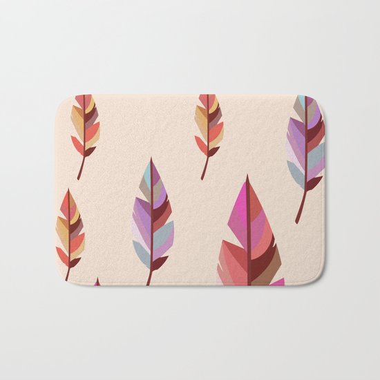 Feathers2 #society6 Bath Mat