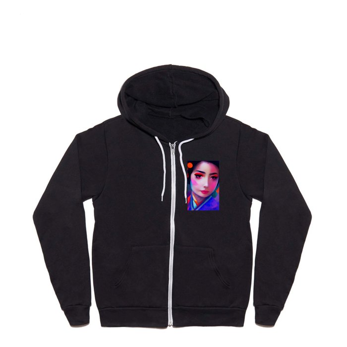 Geisha, Portrait Full Zip Hoodie